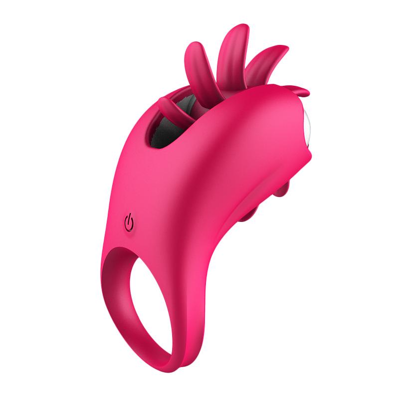 Ny Vibrator Rotasjon Tungen slikker Vibrerende Penis Ring G-punkt massasjeapparat for Vagina Klitoris Stimulering for par Sexleketøy