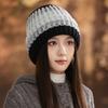 Outdoor Autumn and Winter Casual Knitted Hat Warm Wool Hat Windproof Ear Protection Stack Hat Women
