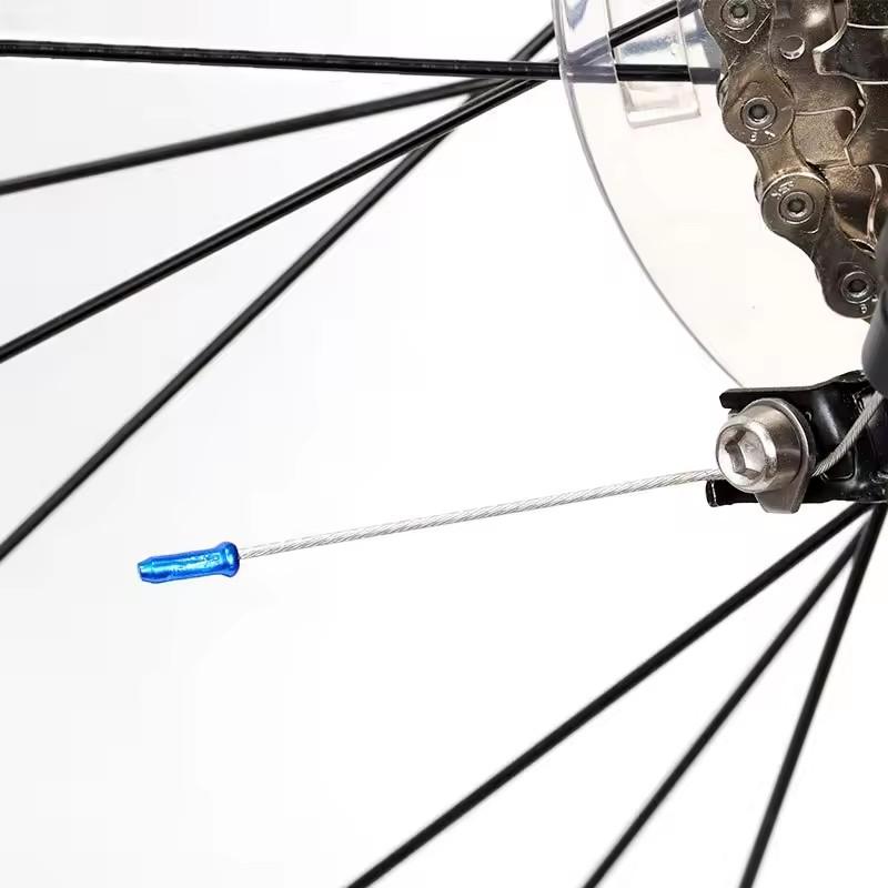 30Pcs Multiple Colors Aluminum Alloy Bicycle Brake Shifter Inner Cable Tips Wire End Cap Cable Line Core Cap Cover Gear