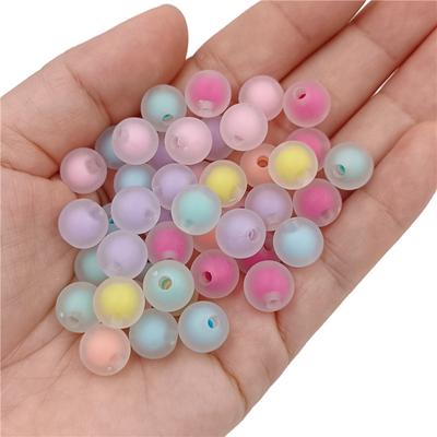 DIY Jewelry Accessories 10mm Core Spun Round Loose Beads Fashion Matte 20Pcs for Bracelet Earrings Making Sandwich  Accessories