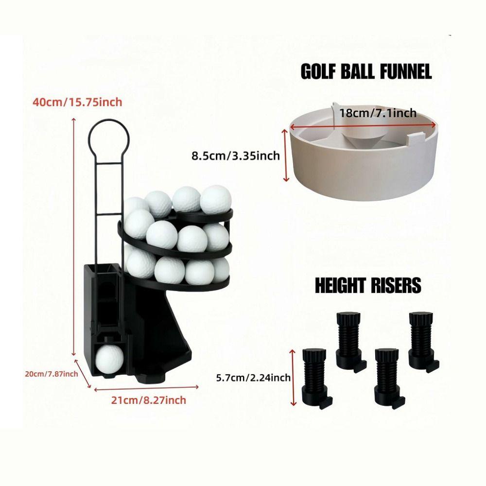 Foot Pedal Control Golf Ball Launcher 25-Ball Capacity Golf Range Reloader Golf Course