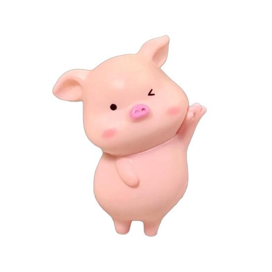 Mini Pig Figurines Cartoon Toy Cute Toppers for Home Piglet Cake Miniature Pig Office Desk Birthday