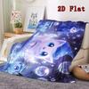 Cute blue sprite 2D Flat Pattern Flannel Blanket High quality All Seasons Warmth and Comfort Perfect for Christmas Gifts.PMT0914406