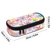 Pencil Bag Casual Strong Polyester Fabric Smooth Zipper with Main Compartment Mesh Pocket and Pen Slots for Everyday Study