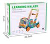 Baby Wooden Push Walker with Building Blocks, Xylophone, Puzzle, and Matching Toys