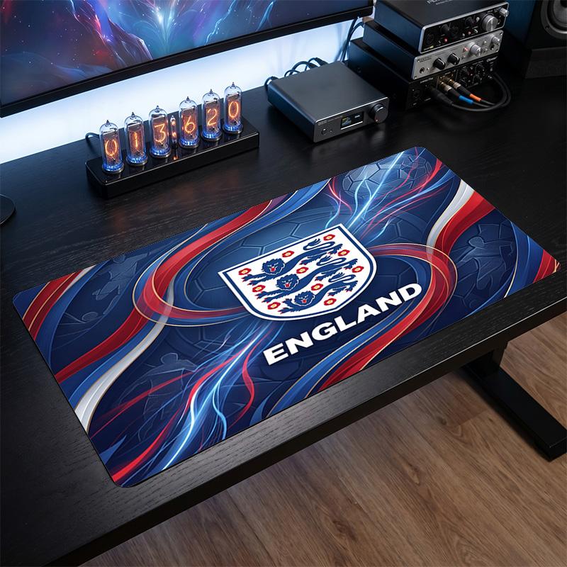England Football Crest Mouse Pad, Extended Non Slip Rubber Desk Mat for Gaming Office Laptop Fan Gift
