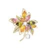 High-End-Farbe Zirkon Corsage Temperament Anzug Mantel Vielseitig Pin Kleidung Retro Blume Brosche