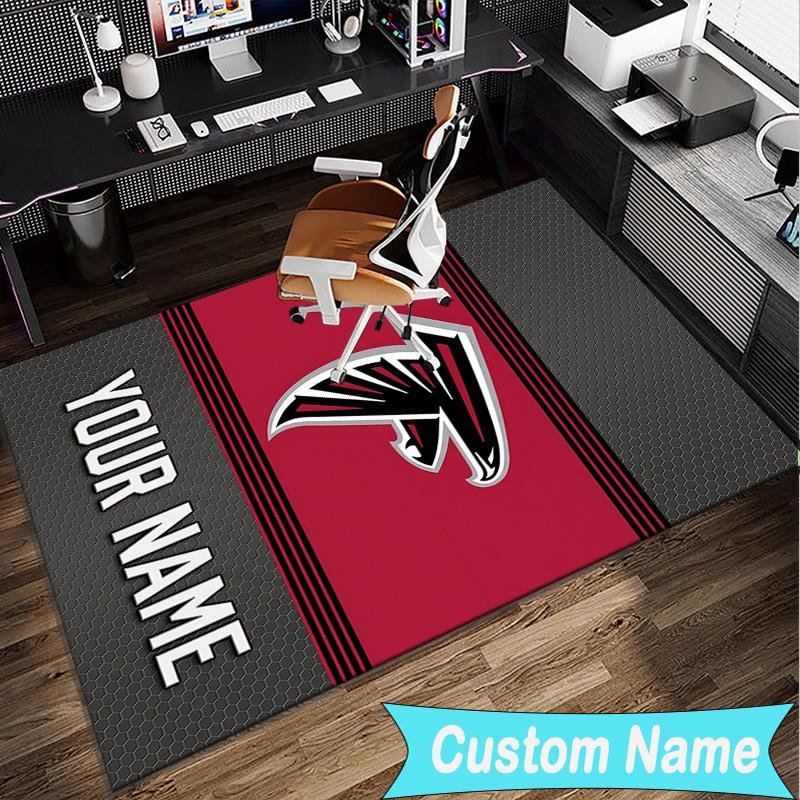 Custom Name Rug Atlanta-Falcons Rise Up Area Rug Suitable for Indoor And Outdoor,Carpets for Homes, Offices,Living Rooms,Home Decor,Christmas Gift