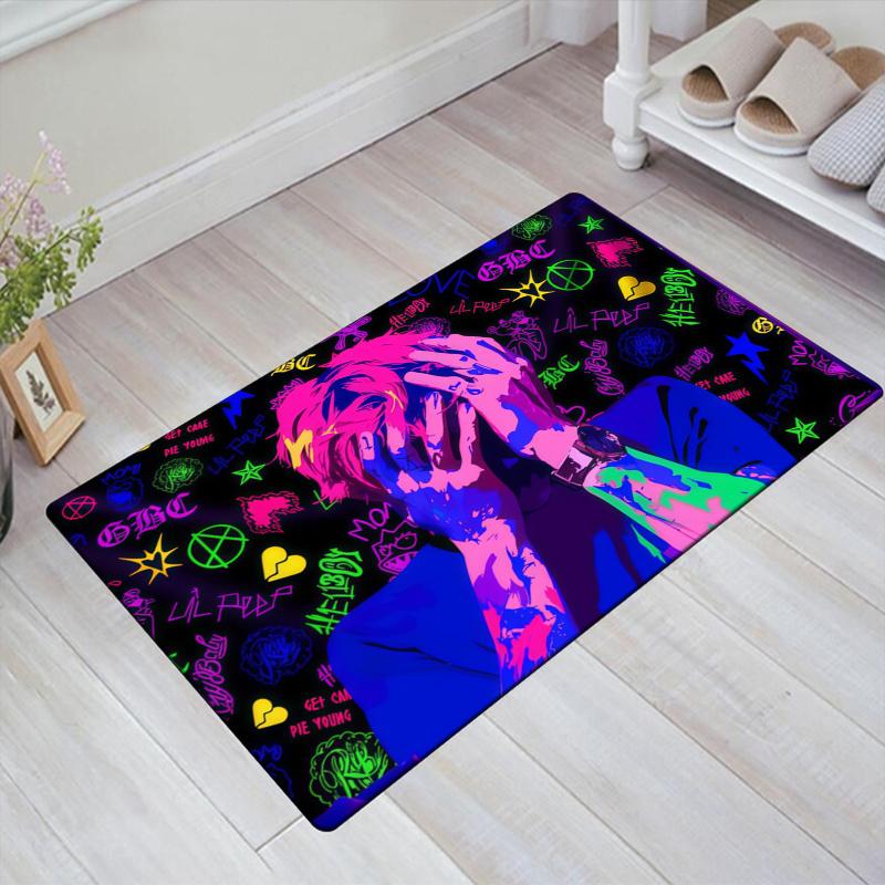 Lil Peep Poster Carpet Rug for Living Room Bedroom Home Sofa Decoration,Kids play Non-slip Floor Mat