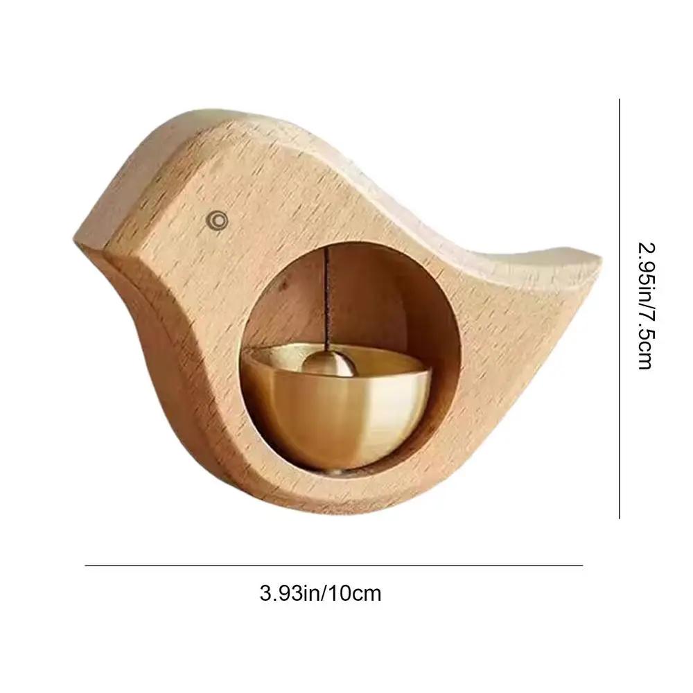 Magnetic Wood Doorbell Chimes Bird-shaped Magnetic Home Garden Welcome Wind Chime Suction Store Entrance Alert Refrigerator