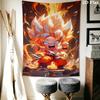 Son Goku Wall Tapestry Aesthetic Wall Hanging Printed Fabric Blanket Decorative Tapestries For Bedroom Living Room Home Decor