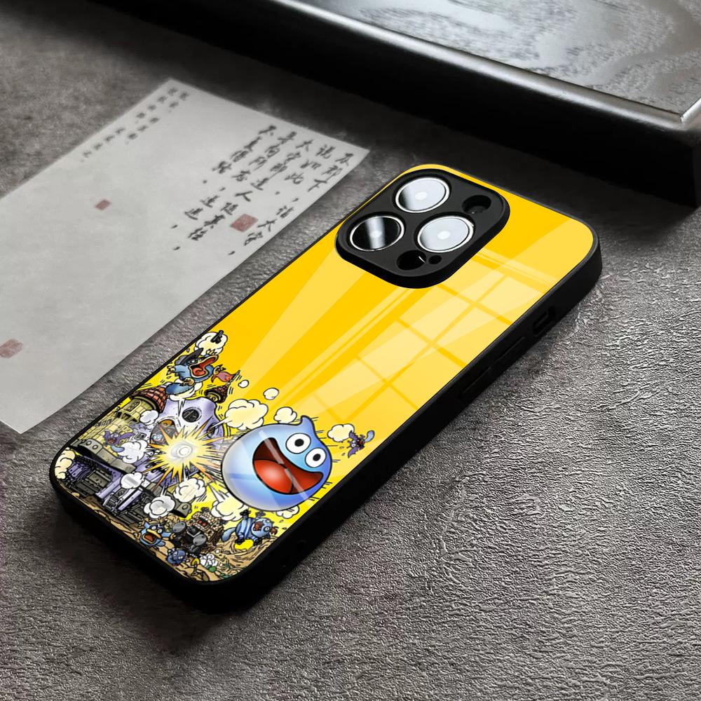 D-Dragon Quest Slime Phone Case For IPhone 17 Pro Max 14 Pro 15 12 11 13 Mini X XR XS 16 Plus SE Glass Cover