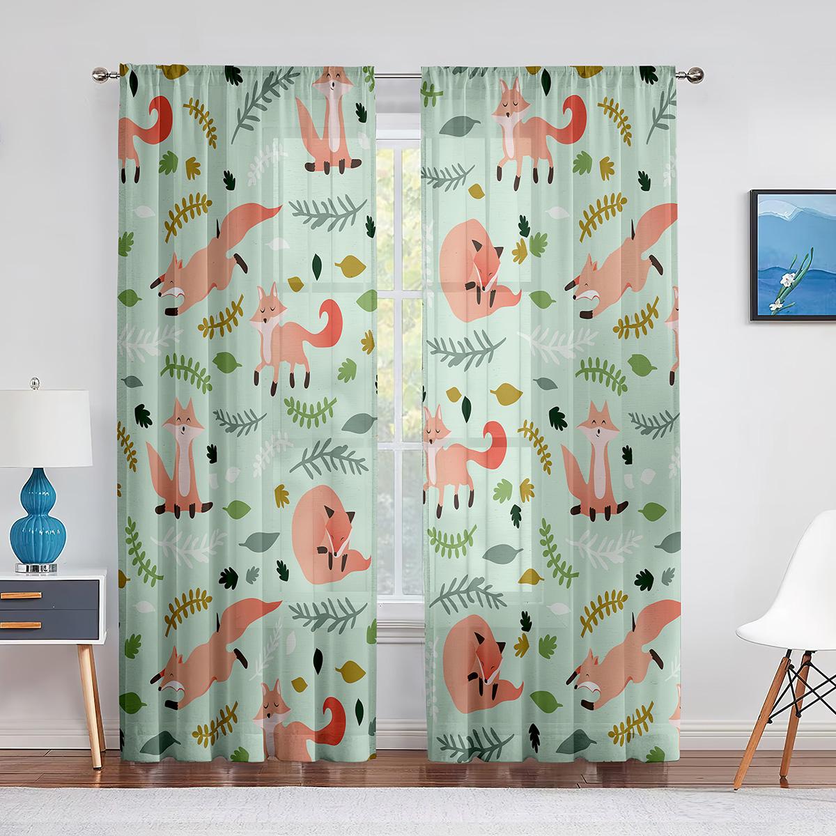 Прозрачная вуаль с изображением животных джунглей — фото 9