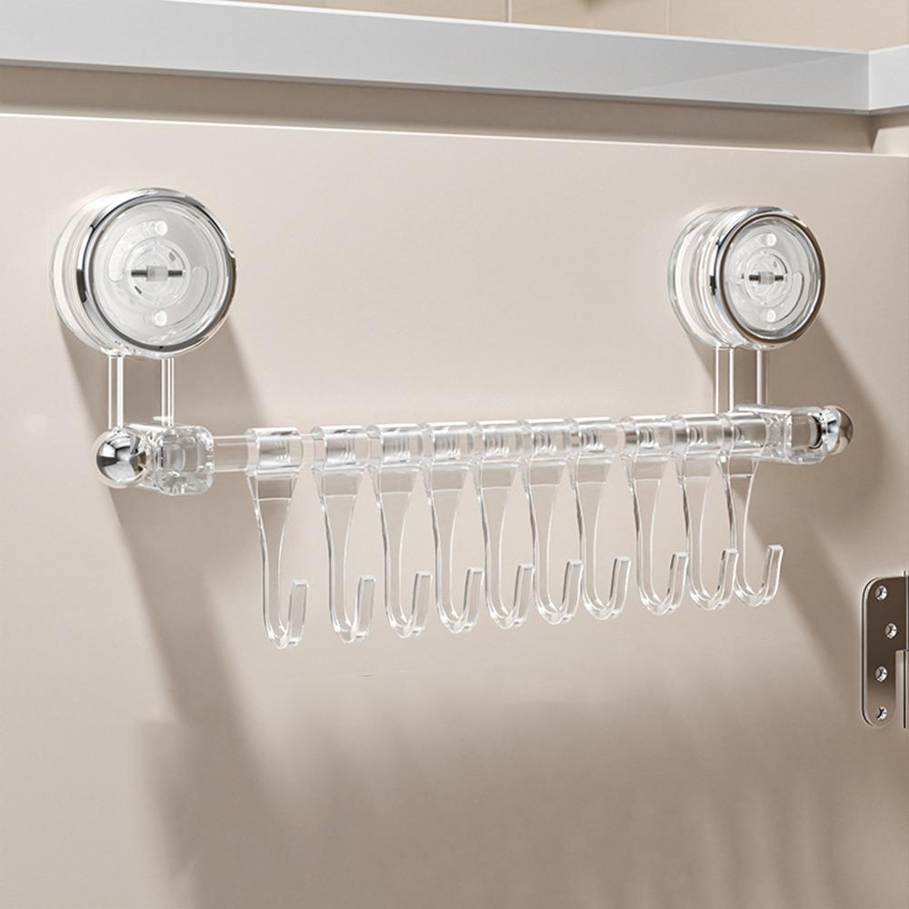 

Практичный пластиковый держатель для полотенец на присоске, съемный, экономящий место, настенный держатель для полотенец для душа с крючками, для кухни прозрачный