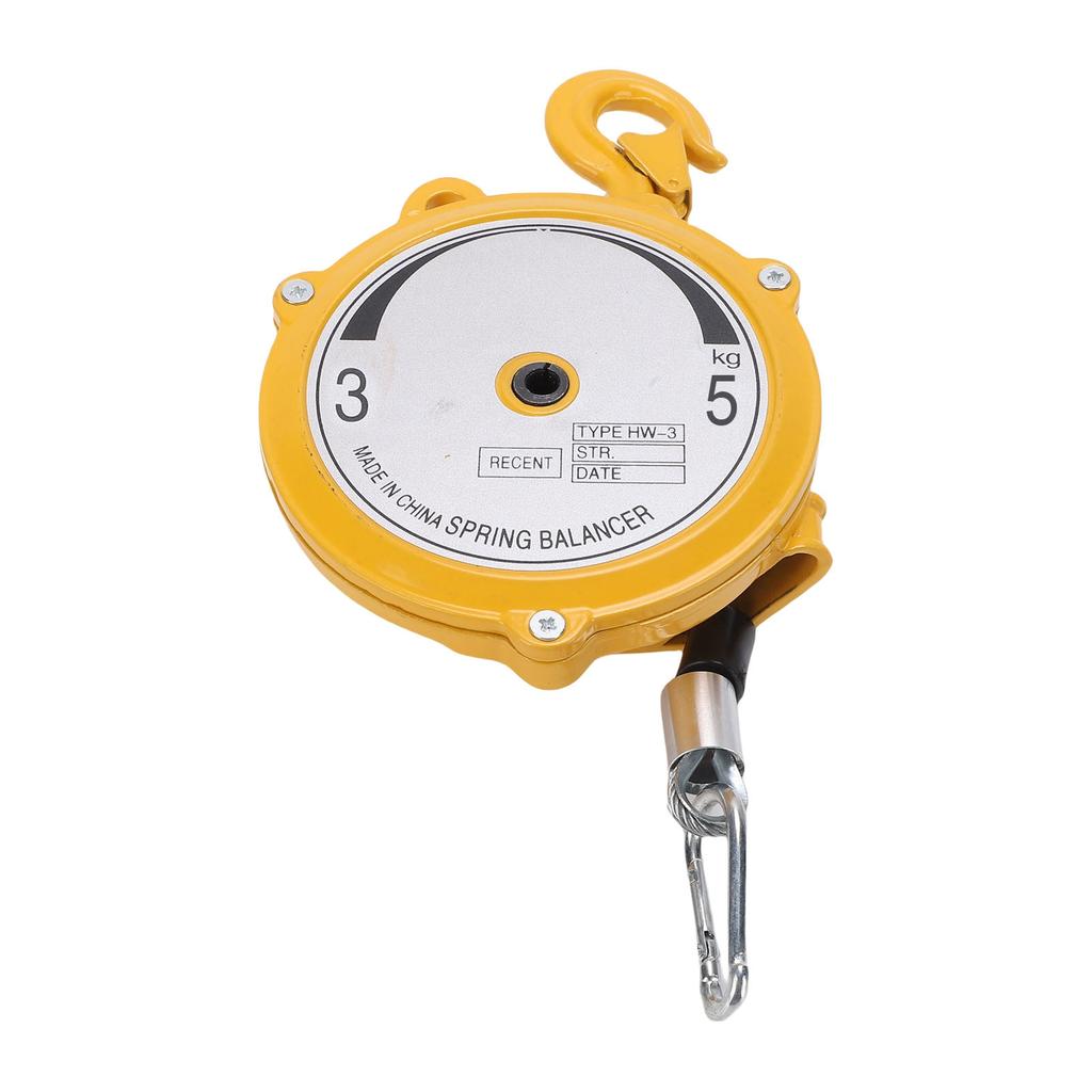 Spring Balancer 3-5kg Load Bearing Self Locking Retractable Tool Holder with 1.9m Wire Rope and Hook
