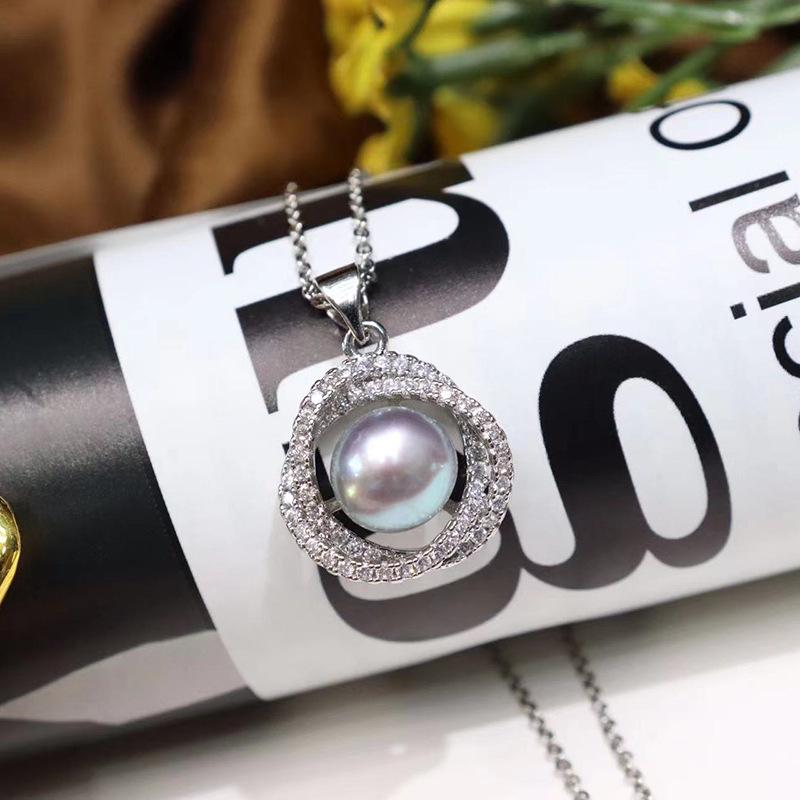 8-9mm Freshwater Pearl Pendant: Women's Simple & Versatile Korean-Style Jewelry for Winter - Perfect Holiday Gift