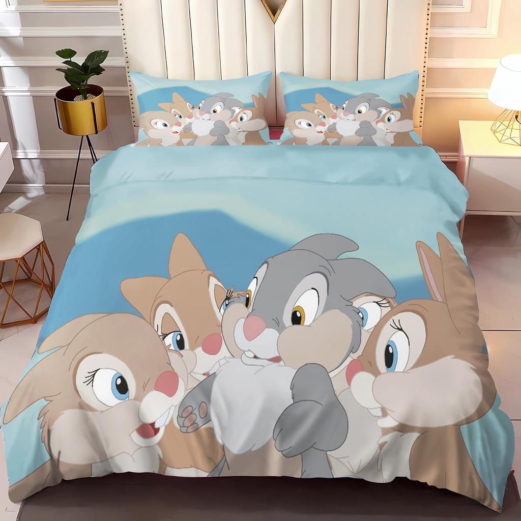 Bambi Anime Casa Camera da Letto Coperta Materiale in poliestere nordico adatto a bambini e adulti set da 3 pezzi