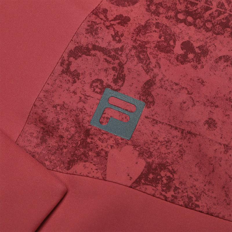 FILA Fashion Hooded Casual Jacket Women jackets Dark-Rose-Red A11W517728FWI