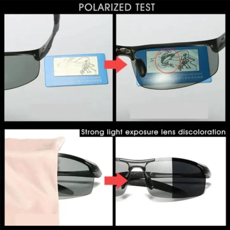 Day and Night Vision Sunglasses Polarized Smart Photochromic Sun Glasses Camping Fishing Driving Climbing Cycling Goggles