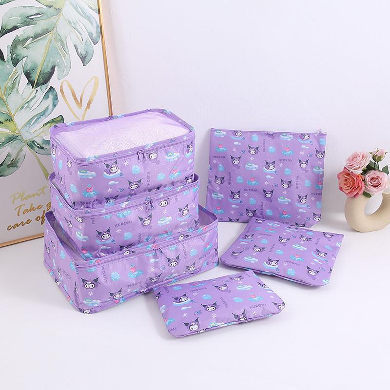 Hello Kitty Kuromi Travel Storage Set With Waterproof Oxford Fabric For Clothing Organization