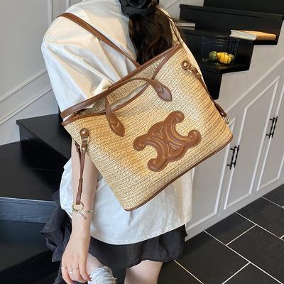 Summer New Large-capacity Armpit Bag Straw Shoulder Bag Casual Versatile Premium Tote Bag