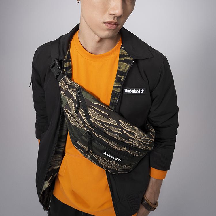 Timberland New Year Camouflage Tiger Stripe Reversible Fleece Jacket Unisex Jacket Black A27F5-001