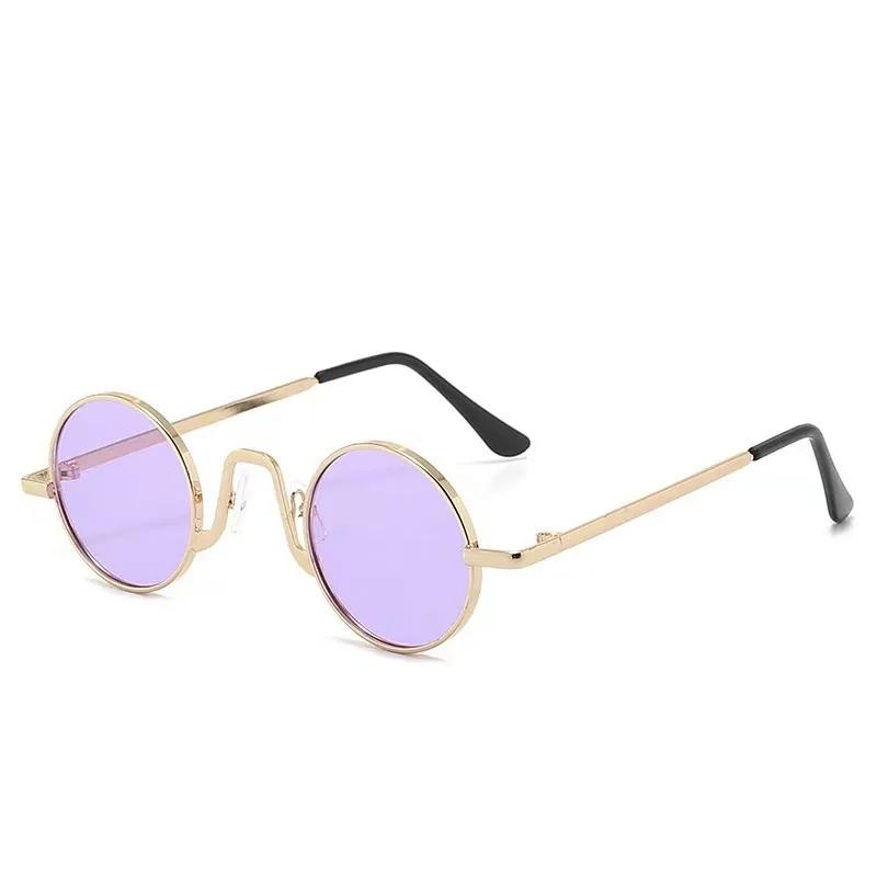 Vintage Hip Hop Sun Glasses Glasses Small Spectacle Frame Frame Circular Womens Street Photography Mini Eyeglasses Funny Sunglasses