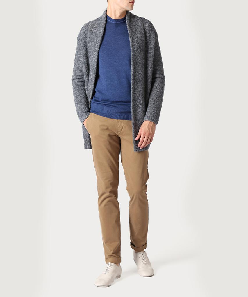 PANICALE Crew Neck Wool Sweater [Blue]