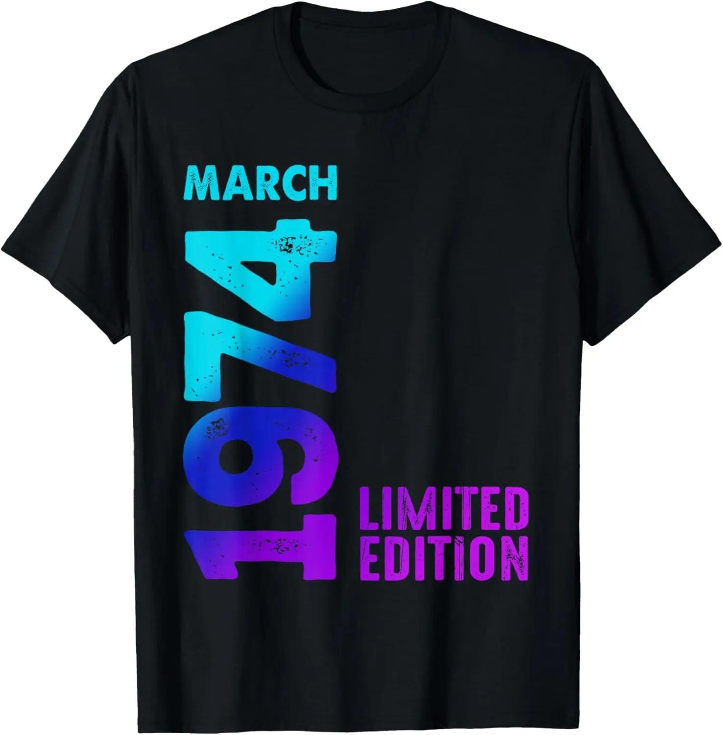 

Vintage 1974 Limited Edition Print TShirt Casual All Match Short Sleeve Top for Unisex and Women Korean Fashion S