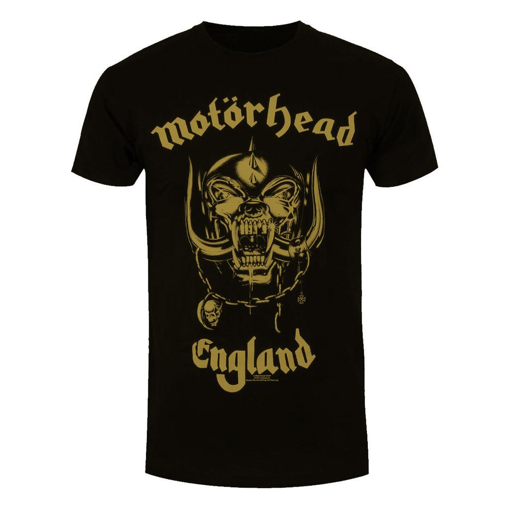 Motorhead T-Shirt England Classic Gold Band Official Black New