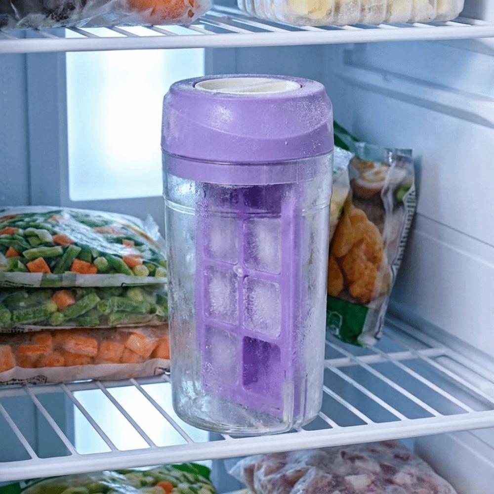 8 Grids Ice Cube Mold Large Capacity Portable Ice Maker Multi-functional Ice Cube Box  Party