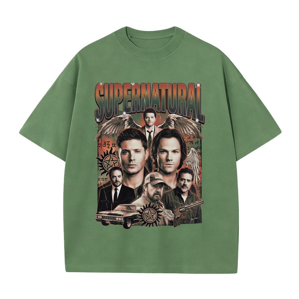 Supernatural Winchester Family Business Carry on My Wayward Son Graphic T Shirt Unisex Women Fashion Gothic Rock Oversized Tshirt
