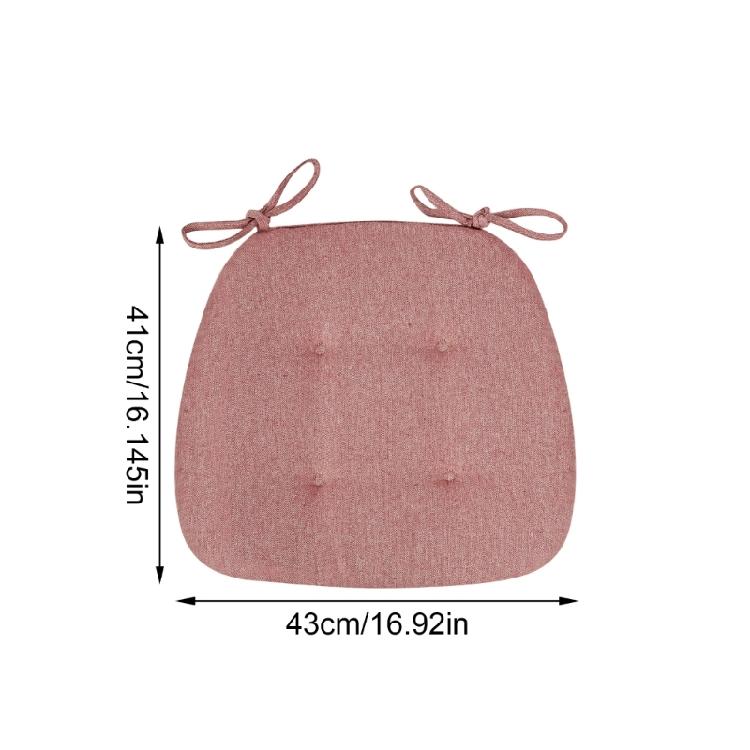 Juego de 2 Cojines para Silla Tejido de Algodón Lino Almohadillas Gruesas para Asiento Multiusos Para Comedor Oficina Diseño Ergonómico de Soporte