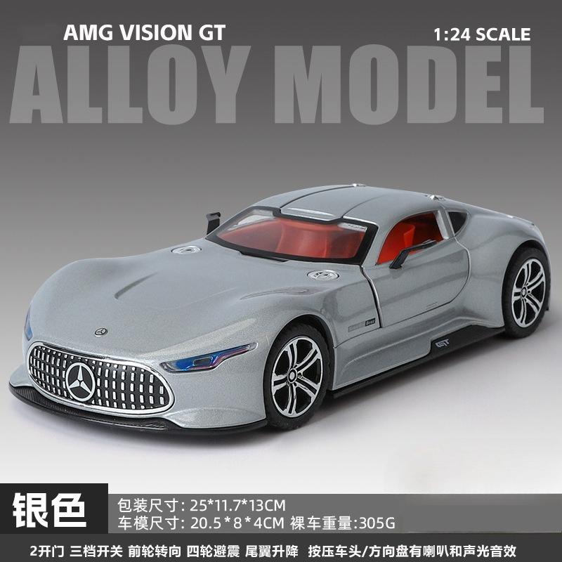 

1:24 Mercedes-Benz AMG Vision GT New Concept Sport Car Alloy Metal Diecast Car Model Sound & Light Collect Hobby Decoration Gift