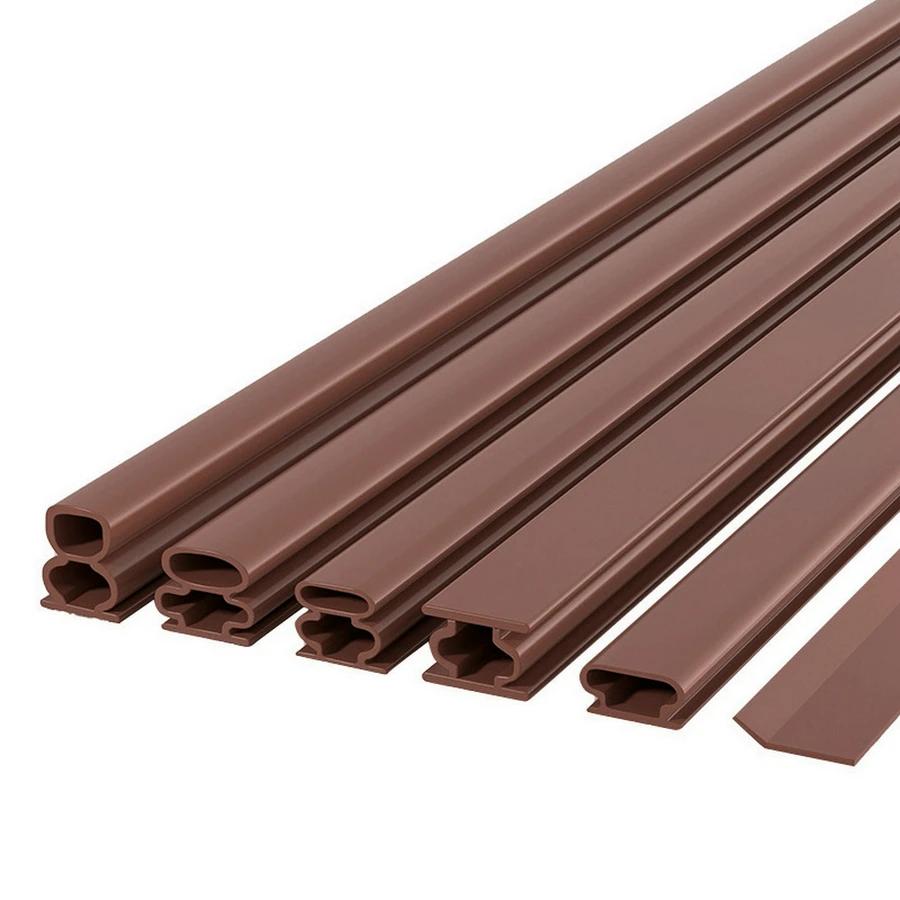 6M Silicone Rubber Sealing Strip Crash 10MMX6/8/10/12MM Soundproof Door Thong Strip Security Door Window Sealed Slot Type Decor