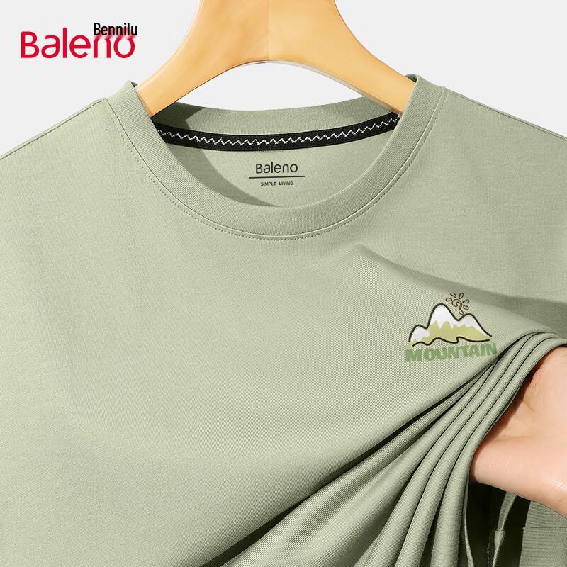 Baleno Men s Ice-Feel Loose Fit Round Neck Short Sleeve T-Shirt L