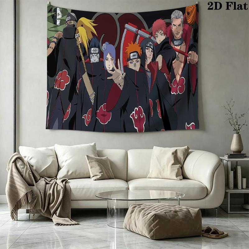 N-NARUTO Wall Tapestry Aesthetic Wall Hanging Printed Fabric Blanket Decorative Tapestries for Bedroom Living Room Home Decor