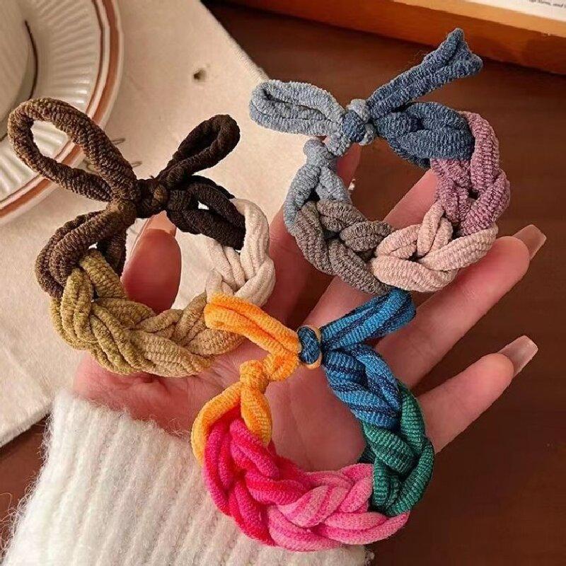 1/5pcs Women's Hair Rope Braided Headband High Elasticity Durable Headband Rubber Band Headband