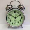 4-inch Silver Scan Silent Metal Ring Clock Children's Gift Alarm Clock Luminous Pendulum Clock
