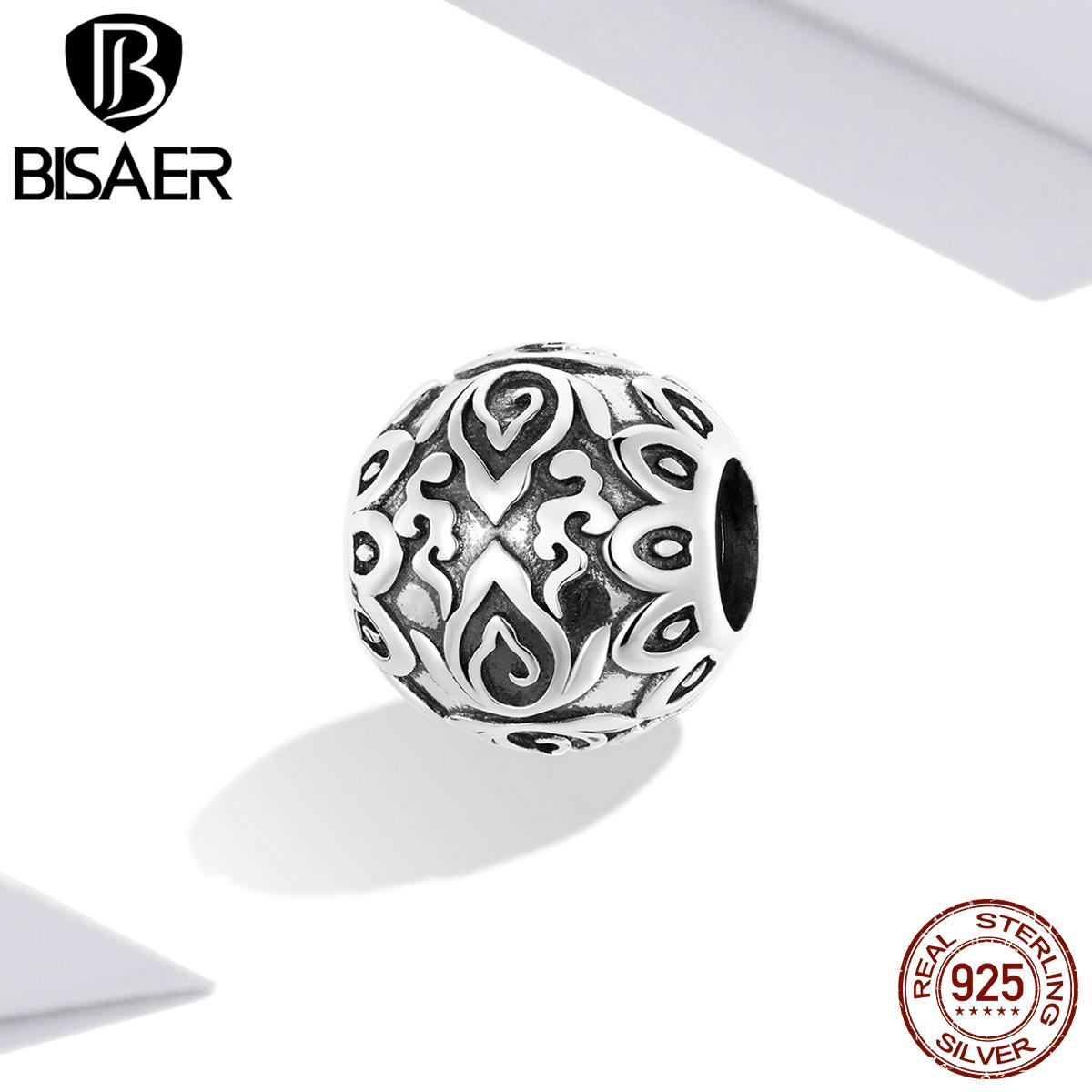 

BISAER стерлингового серебра 925 пробы подвеска буддизм Сидящий Будда Лотос подходят оригинальные подвески браслеты женские ювелирные изделия 925 silver