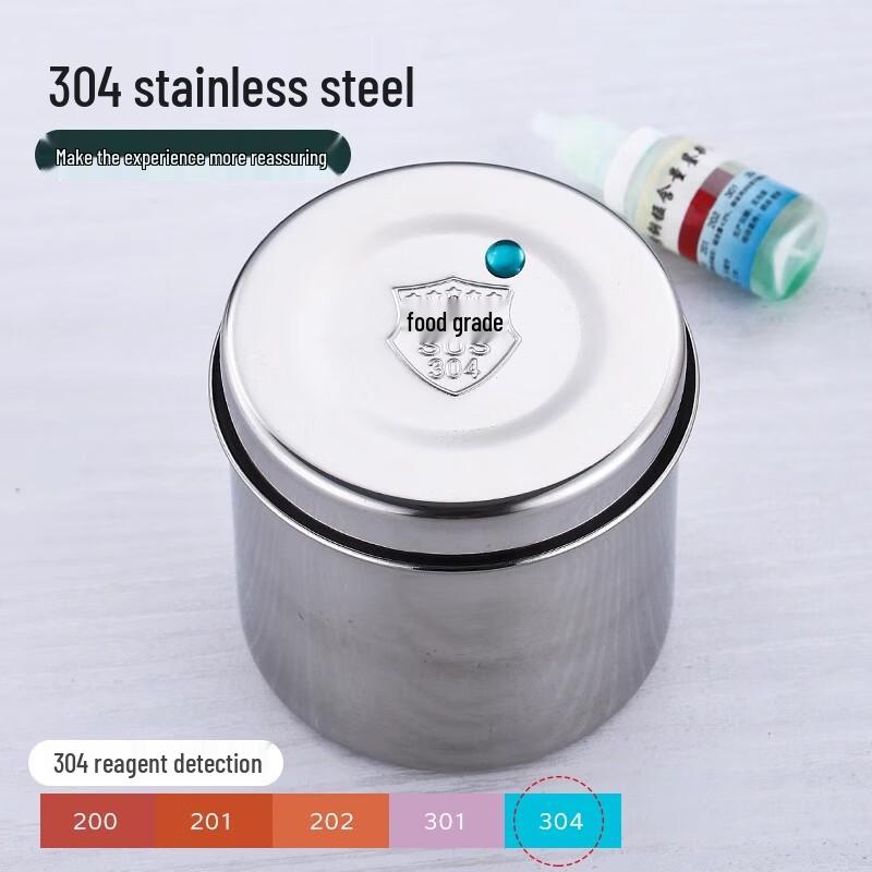 304 Edelstahl Lebensmittelproben-Gläser mit Deckel, 8cm (10er-Pack)