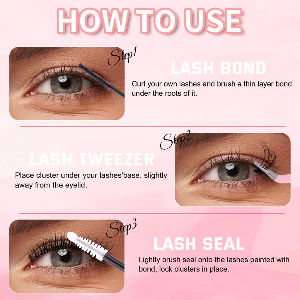 Natural Dense Gradual Change Single Cluster False Eyelashes Daily Activities Diy Segmented D Curl Eyelashes
