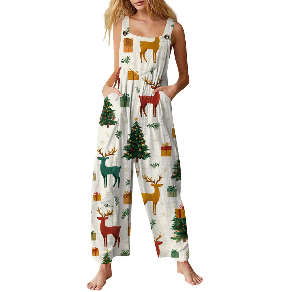 Dámský overal Potištěný Ležérní Volný Overal