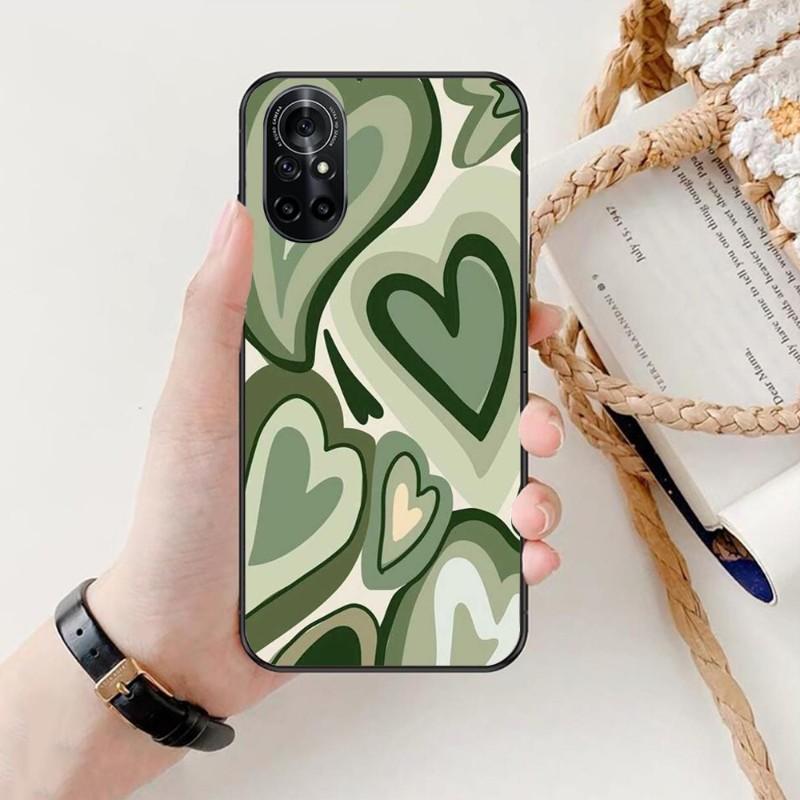 Cool Liquid Heart Phone Case For Honor 70 50 20 7S X9 X8 X7 Magic 4 3 Pro Soft Black Phone Cover
