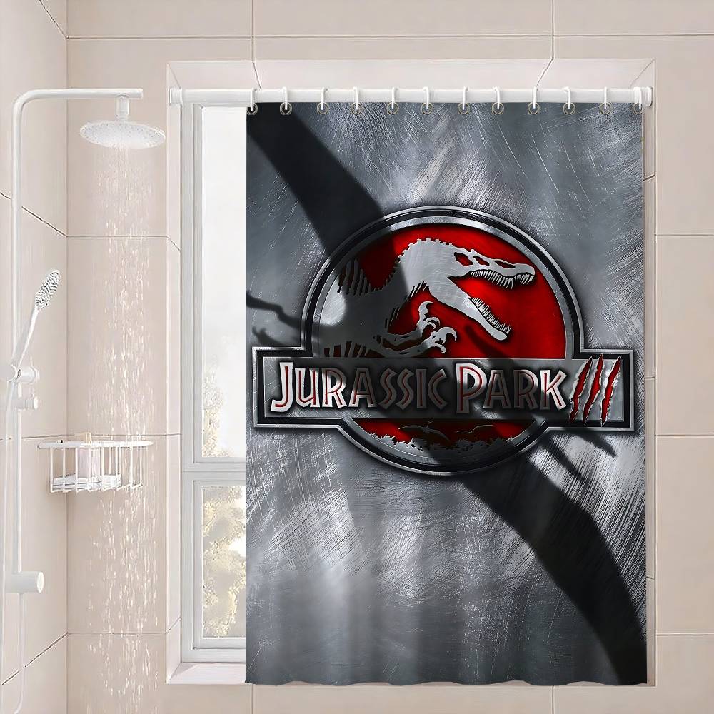 

J-Jurassic P-Park Logo Bathroom Shower Curtain Shielding Partition Shower Curtain Quick Dry Can Be Scrubable Light Opaque Bath 90x180 cm