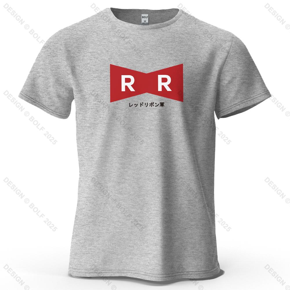 Red Ribbon Army Printed Unisexs TShirt 100 Cotton Oversized Anime Graphic Tees for Unisex Tops Tees Casual Streetwear