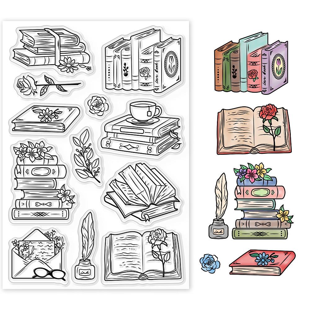 PVC Plastic Stamps for DIY Scrapbooking Photo Album Decorative Cards Making Stamp Sheets Book Pattern 160x110x3mm