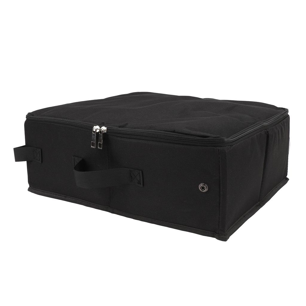 Portable Cat Litter Box Fabric Foldable Leak Proof Water Resistant Cat Litter Bag for Outdoor Travel Black