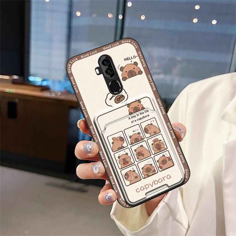 Cute Silicone Phone Case For Oukitel C12 Pro/C12 Fashion Design TPU Soft Case Card Sleeve Shockproof Cartoon Protective