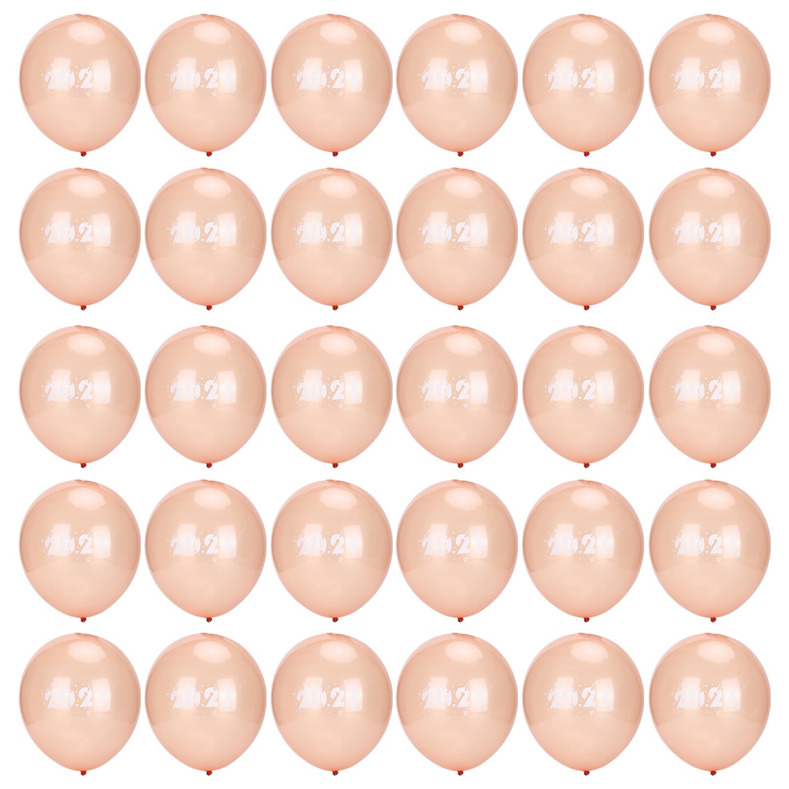 30Pcs 2021 Number Balloons New Year Graduation Weddings Party Celebration Decorations Orange